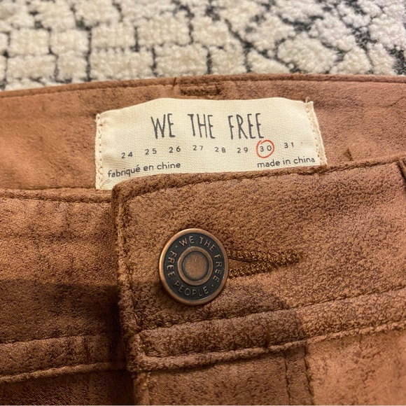 We The Free Thirty Brown Polyester Spandex Pants Size US 30 - Picture 4 of 6